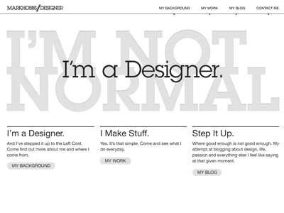 New Homepage Concept minimal print simple website wordpress