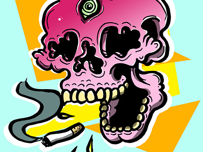 Crazy Skull by Lisette C Jirsjö on Dribbble