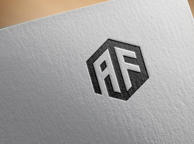 RF LOGO polygon style rf logo