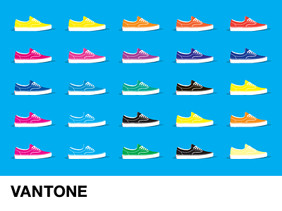 VANTONE all colours bright colour flat pantone sneakers trainers vans