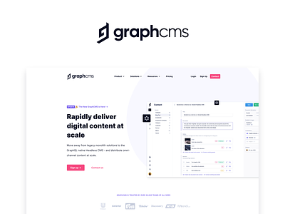 GraphCMS brand identity branding development graphcms graphql headless identity logo monogram