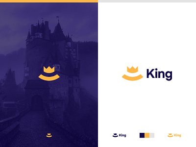 King brand identity branding castle crown crown logo happy identity king logo smile