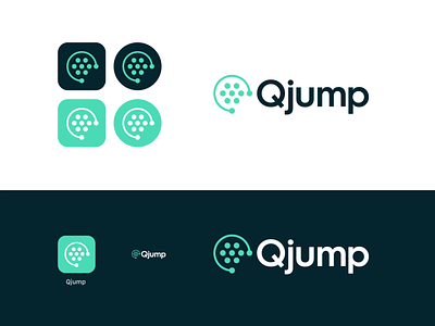 Qjump brand identity branding icon identity logo queue jump