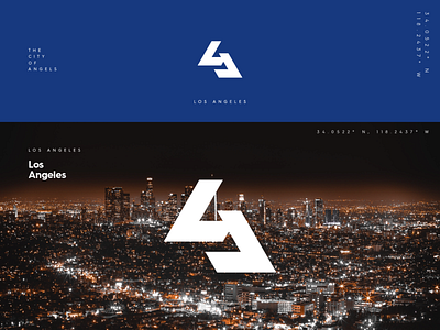 LA Monogram america brand identity branding city identity logo logo design los angeles monogram