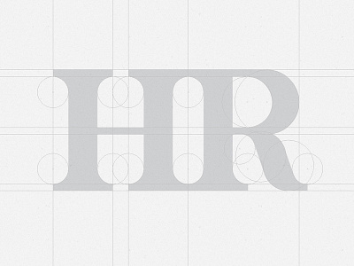 HR In Progress branding custom typography grid lines h hr identity logo r serif structure typeface