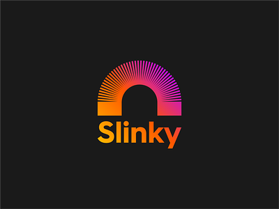 Slinky brand identity gradient identity logo logo design logo mark retro slinky spring toy