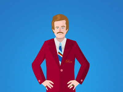 Ron Burgundy animation characters content marketing design graphic design illustration ui usa ux web design west coast