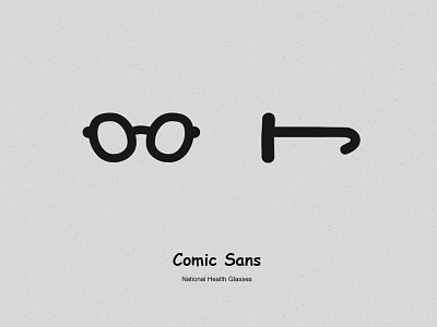 Typography Inspired Glasses comic sans designer glasses tongue and cheek typography