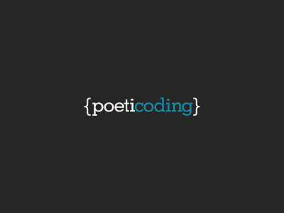 Poeticoding Final branding coding geo slab identity logo logotype mark poetic typography