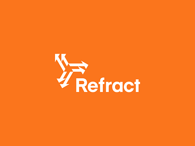 Refract arrows brand identity direction identity logo logo design refract refraction symbol