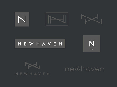 Newhaven branding identity logo monogram new build property typography