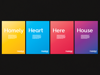 Habitat Branding branding gradient h house identity logo marketing posters property