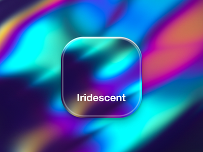 Iridescent App Icon 3d abstract app icon bold colourful gradient icon iridescent
