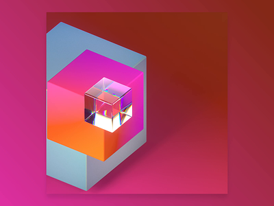 Isometric Boxes 3d abstract bright c4d cinema4d colourful gradient nft