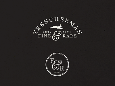 Trencherman Fine & Rare branding fine rare fine foods game hare identity logo scratches subtle texture trencherman