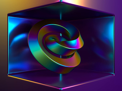 Kink 3d abstract animation c4d cinema4d gradient iridescent motion graphics nft