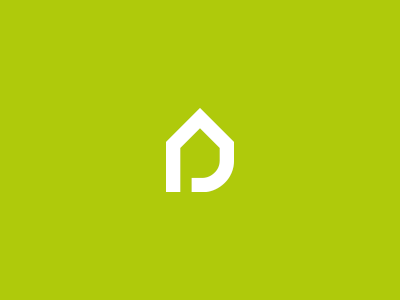 P for property branding estate agents house logo negative p