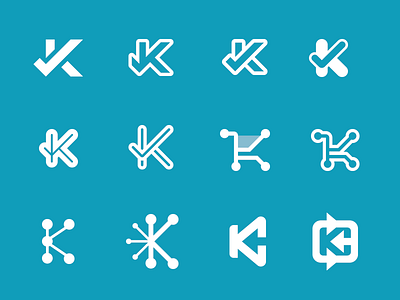All The K's branding identity k kart logo sharing tick wishlist