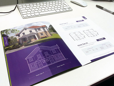 Pemberly Test bright brochure design estate agents floor plans house illustration living