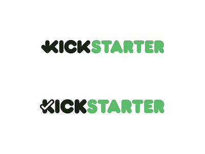 KICKSTARTER branding identity kickstarter logo tick wip