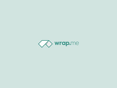 Wrap Me branding fold identity logo paper w wrap wrapping paper