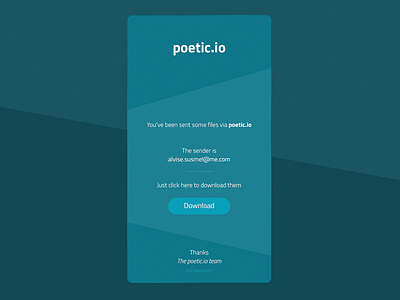 poetic.io Email Design email file transfer poetic io web design
