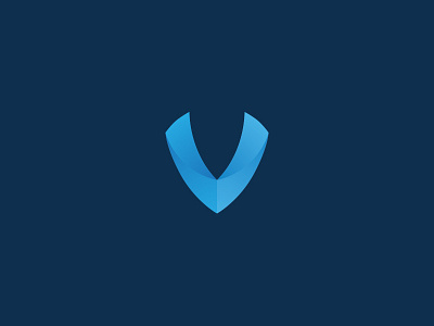 V branding gradient identity letter logo v