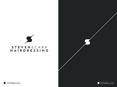 Steven Scarr Hairdressing branding hairdresser hairdressing identity logo monogram salon