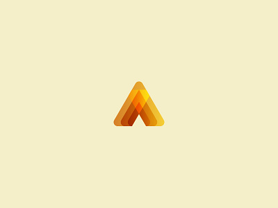 A a branding identity logo