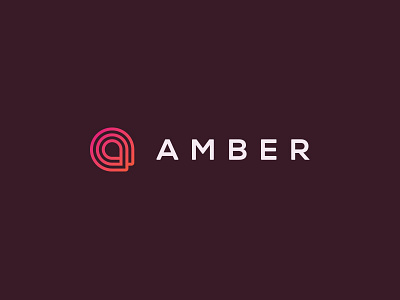 Amber a app beauty branding gradient identity logo startup