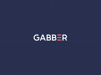 GABBER branding identity internet logo social network typography