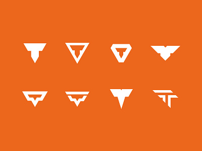T's branding identity logo design logos strength t triangle