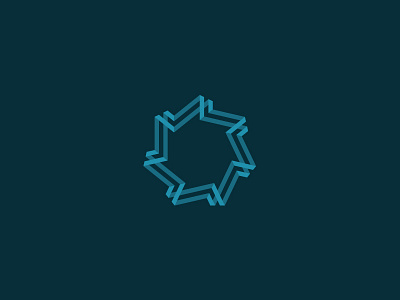 Heptagonal heptagon icon logo shape