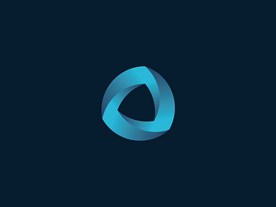 Infinite Shape blue gradient infinity logo triangle