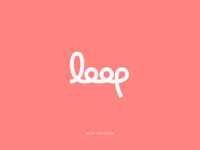 Loop branding events identity in the loop logo loop
