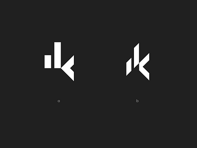 DK Monograms branding d dk geometric identity k logo monogram