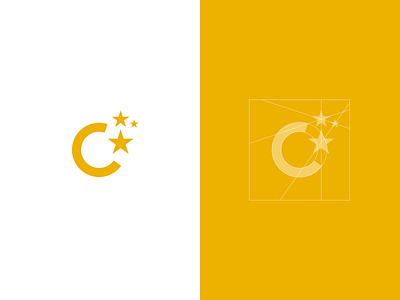 C Stars branding c identity letter c logo logo design logos stars