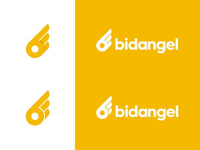 Bidangel angel b branding identity logo logo design playful wing