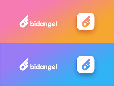 Bidangel angel b branding holiday identity logo logo design playful travel wing