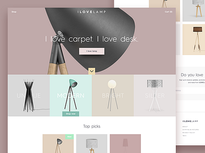 I Love Lamp api commerce ecommerce marketing moltin product shopping ui user interface web