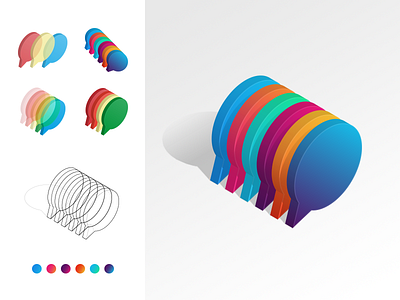 Forum Illustration api colourful ecommerce gradient isometric marketing moltin product web