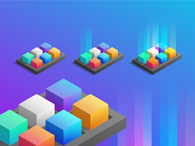 Building Block Development api colourful ecommerce gradient isometric marketing moltin product web