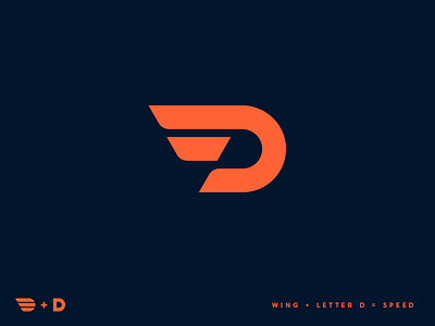 D-Wing branding d identity logo movement wing