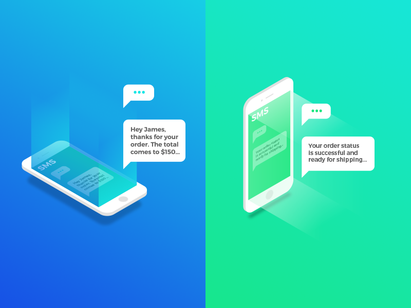 SMS Order Notifications by Damian Kidd on Dribbble