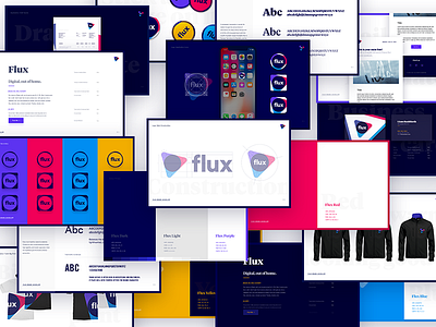 Flux Style brand branding dynamic flux identity logo media out of home advertising play style guide