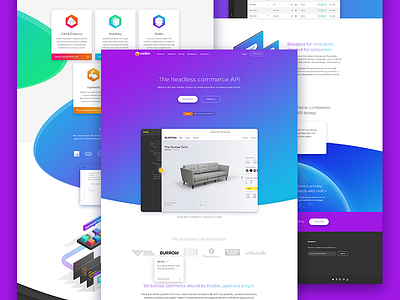 moltin - 2018 api colourful commerce ecommerce gradient headless isometric marketing moltin product web