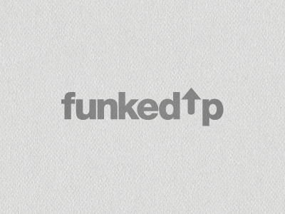 Funked Up branding dj dj logo helvetica logo negative space