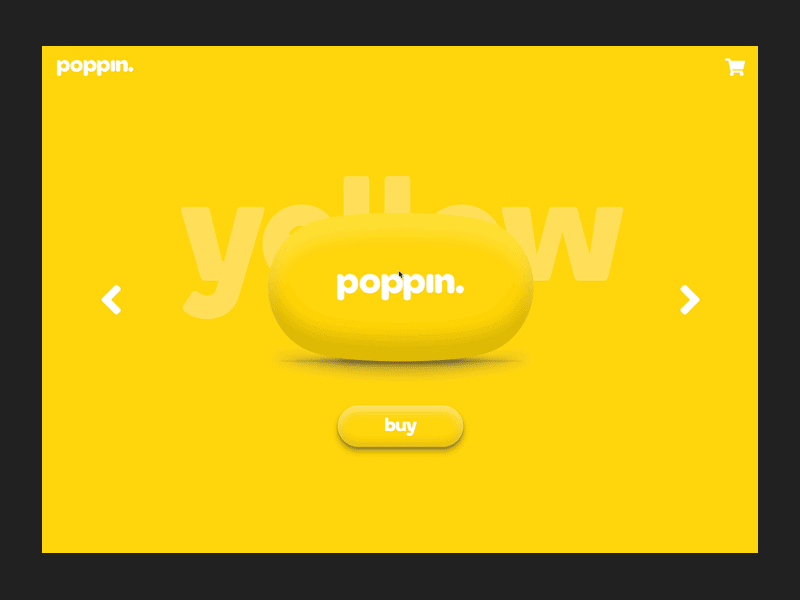 Parallax colourful ecommerce erasers invision studio parallax poppin ui user interface