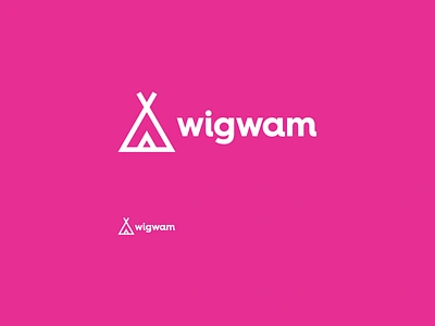 wigwam branding identity logo simple tipi wigwam