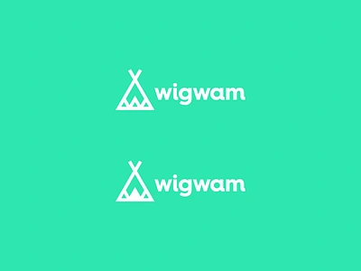 Wigwam branding identity logo simple tipi wigwam